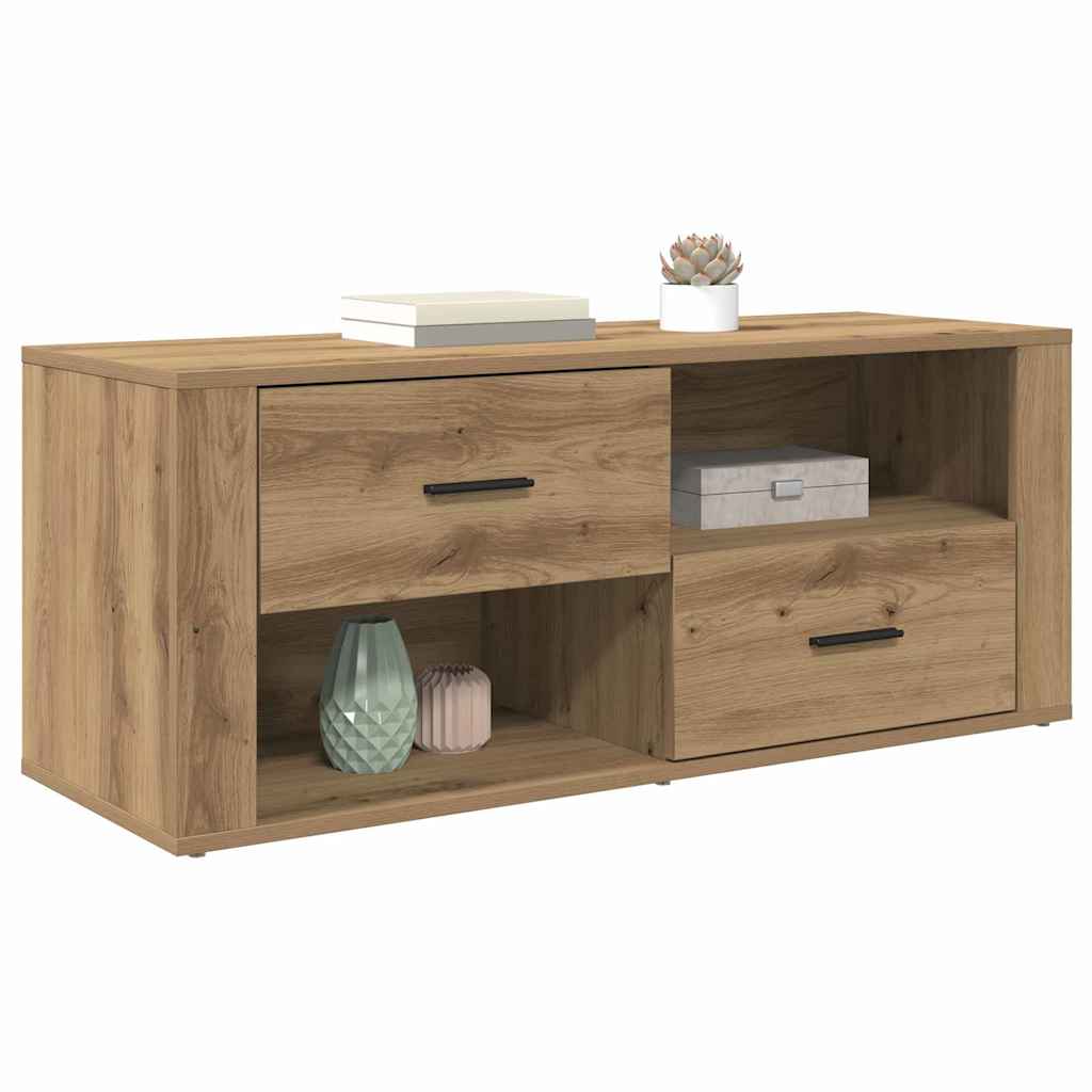 Cabinet TV Stejar Artizanal 100 x 35 x 40 cm Lemn compozit — imaginea 4