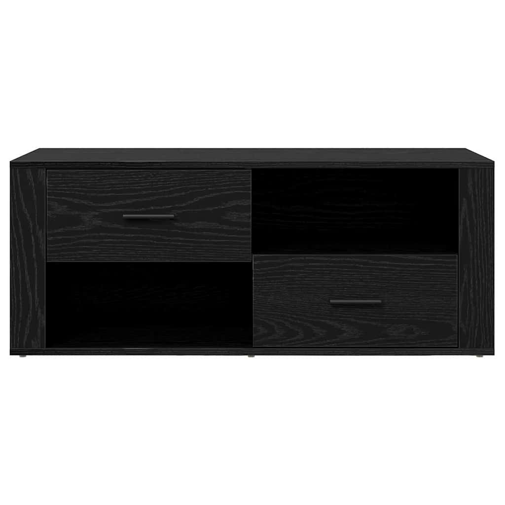 Cabinet TV Stejar Negru 100 x 35 x 40 cm Lemn compozit — imaginea 7