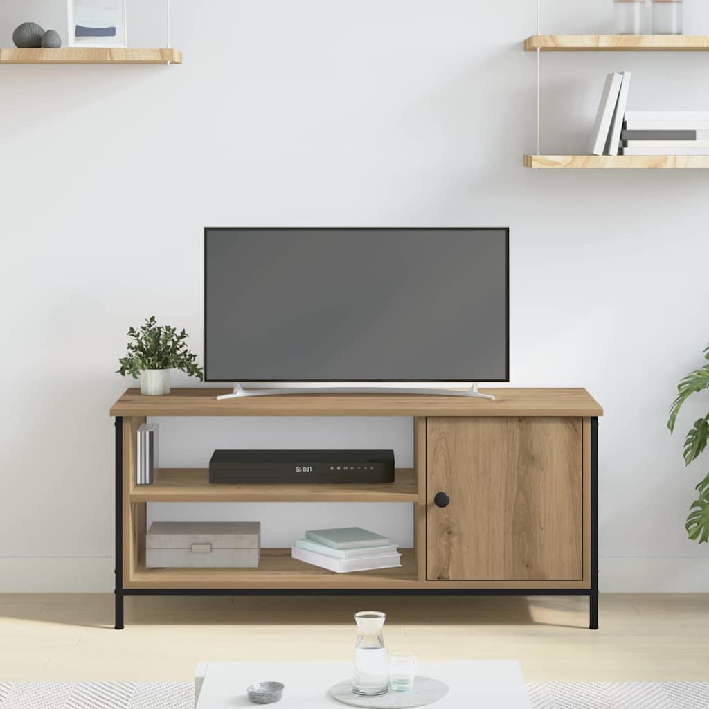 Cabinet TV stejar artizanal 100 x 40 x 45 cm Lemn compozit — imaginea 4