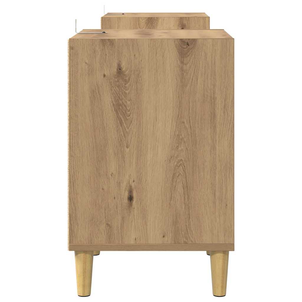 Cabinet TV Stejar Artizanal 160 x 35 x 55 cm Lemn compozit — imaginea 7