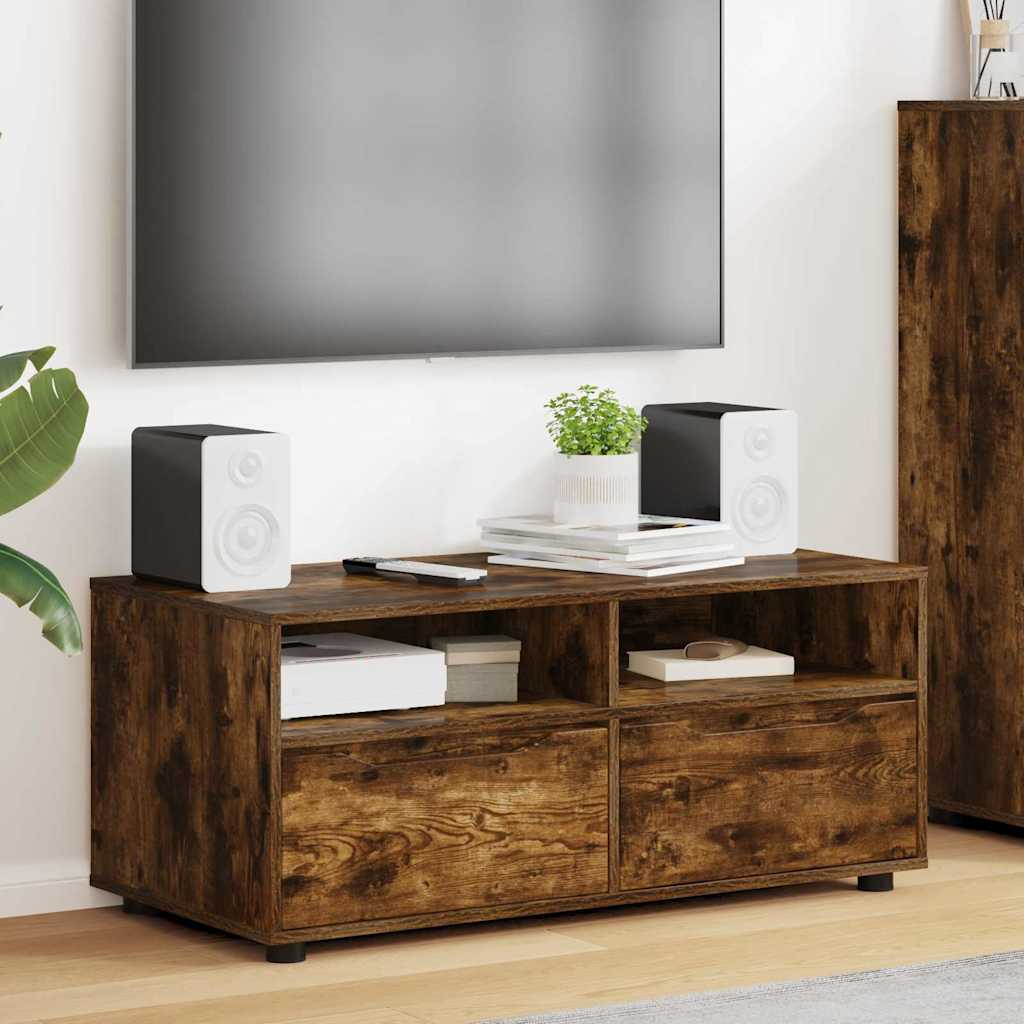 Cabinet TV Stejar fumuriu 100 x 48 x 43 cm Lemn compozit — imaginea 2
