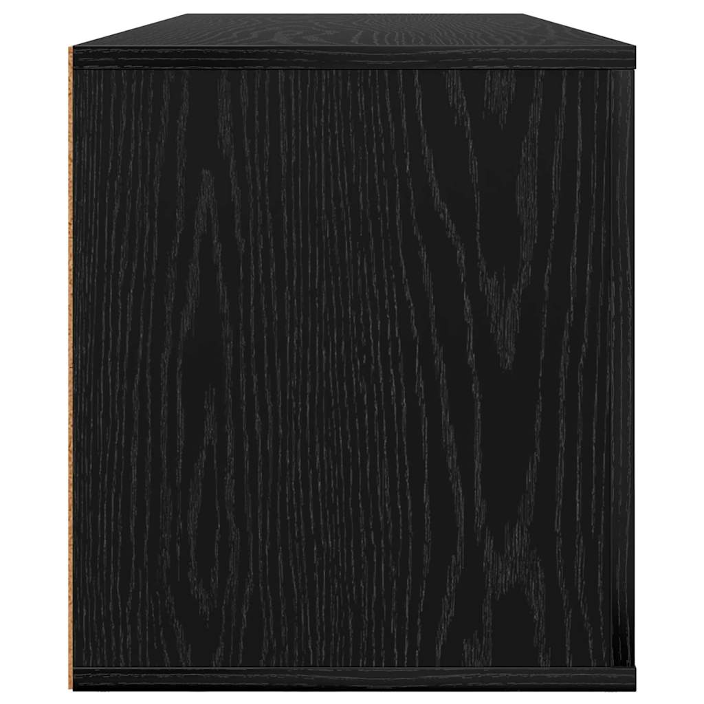 Cabinet TV Stejar Negru 100 x 35 x 40 cm Lemn compozit — imaginea 8