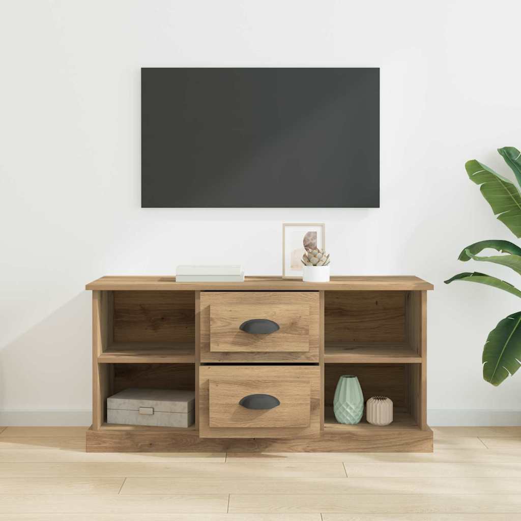 Cabinet TV Stejar Artizanal 99,5 x 35,5 x 48 cm Lemn compozit — imaginea 5