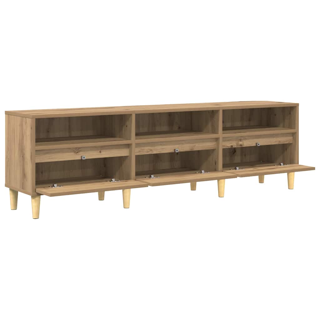 Cabinet TV stejar artizanal 150 x 30 x 45 cm Lemn compozit — imaginea 5