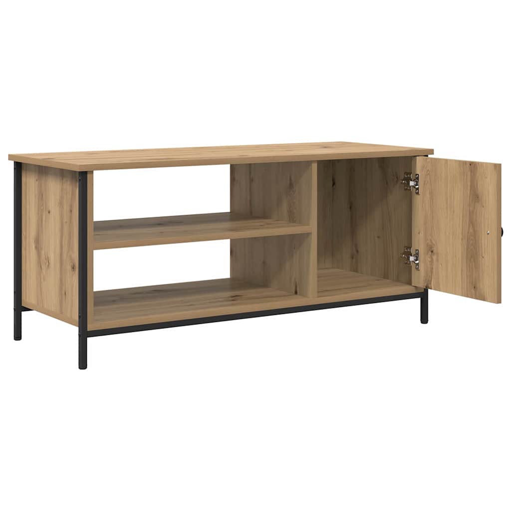 Cabinet TV stejar artizanal 100 x 40 x 45 cm Lemn compozit — imaginea 5