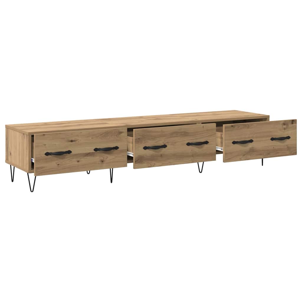 Cabinet TV stejar artizanal 150 x 36 x 30 cm Lemn compozit — imaginea 6