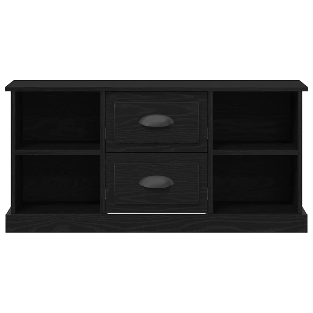 Cabinet TV Stejar Negru 99,5 x 35,5 x 48 cm Lemn compozit — imaginea 7