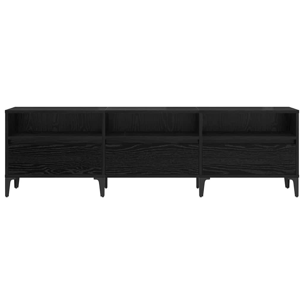 Cabinet TV Stejar negru 150 x 30 x 44.5 cm Lemn compozit — imaginea 6