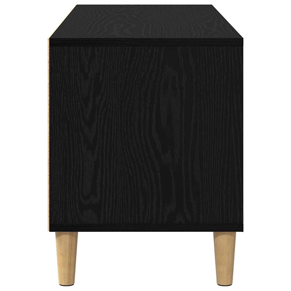 Cabinet TV Stejar Negru 100 x 34,5 x 44,5 cm Lemn compozit — imaginea 8