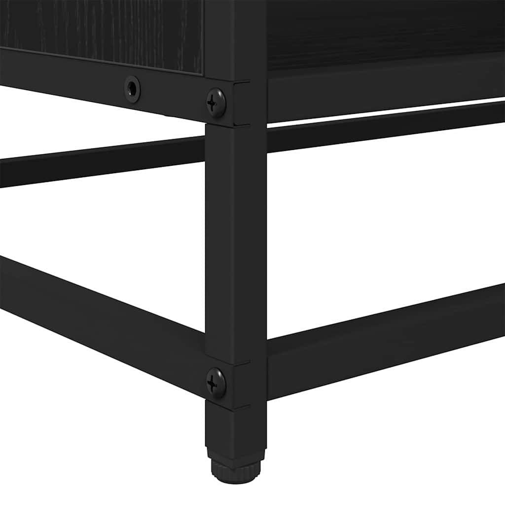 Cabinet TV Stejar negru 61 x 40 x 46 cm Lemn compozit — imaginea 8