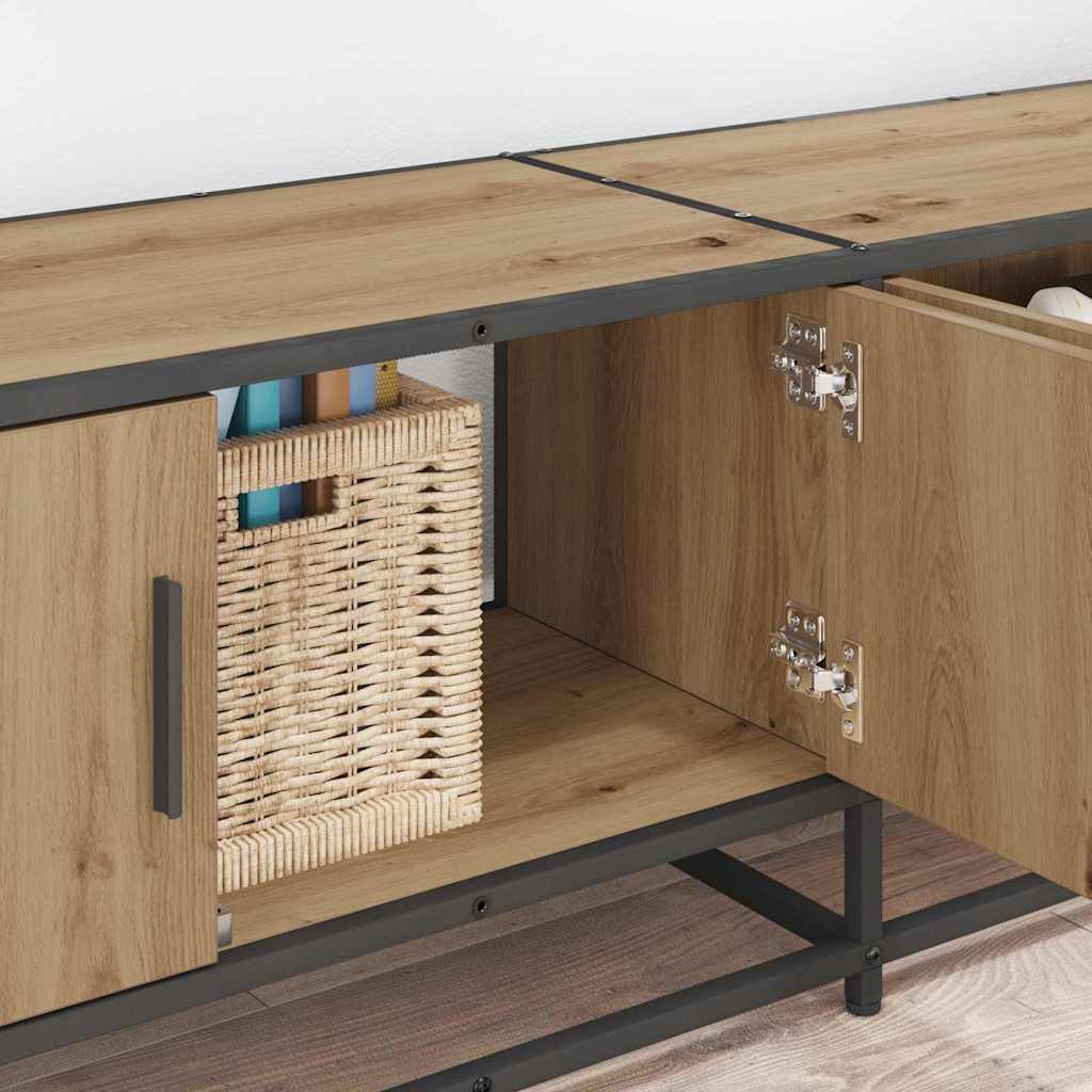 Cabinet TV stejar artizanal 210 x 35 x 41 cm Lemn compozit — imaginea 4