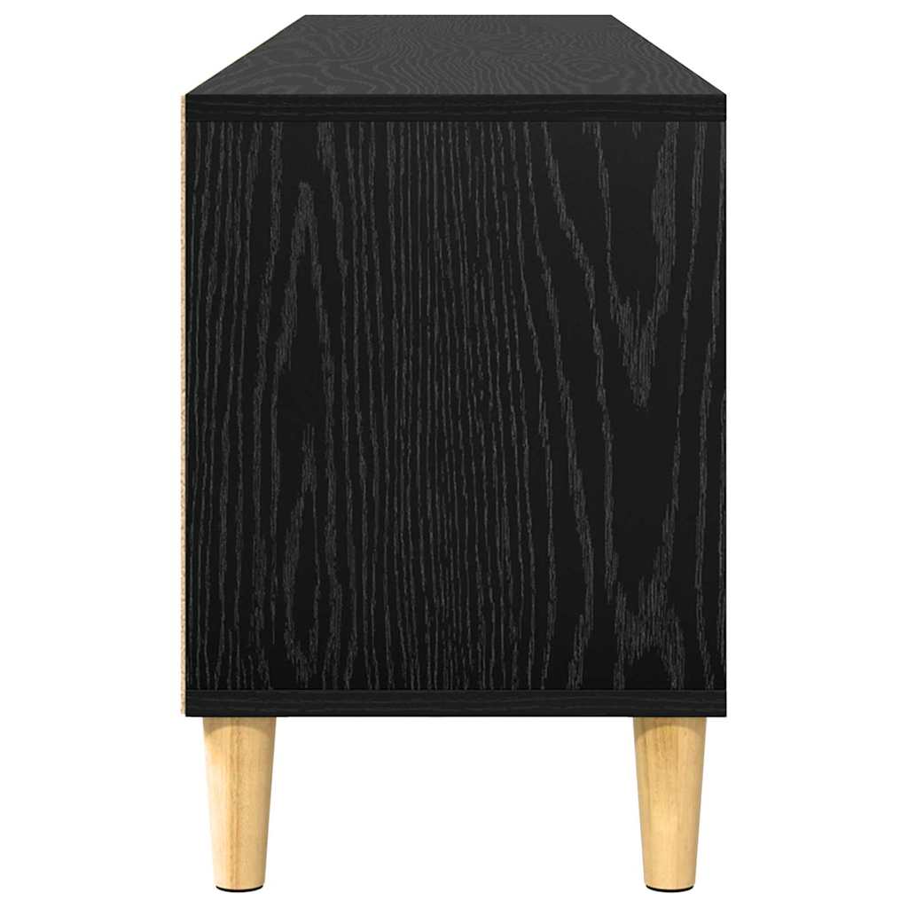 Cabinet TV Stejar negru 150 x 30 x 45 cm Lemn compozit — imaginea 7