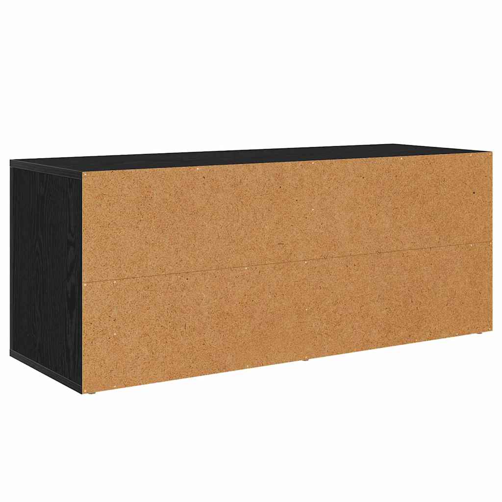 Cabinet TV Stejar Negru 100 x 35 x 40 cm Lemn compozit — imaginea 9