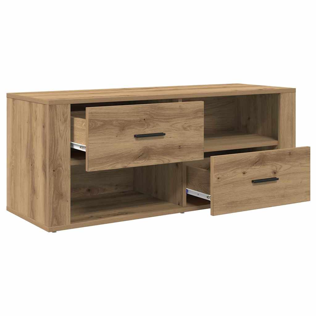 Cabinet TV Stejar Artizanal 100 x 35 x 40 cm Lemn compozit — imaginea 6
