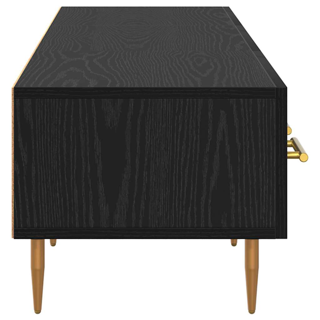 Cabinet TV Stejar Negru 150 x 36 x 30 cm Lemn compozit — imaginea 8