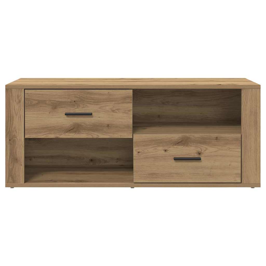 Cabinet TV Stejar Artizanal 100 x 35 x 40 cm Lemn compozit — imaginea 7