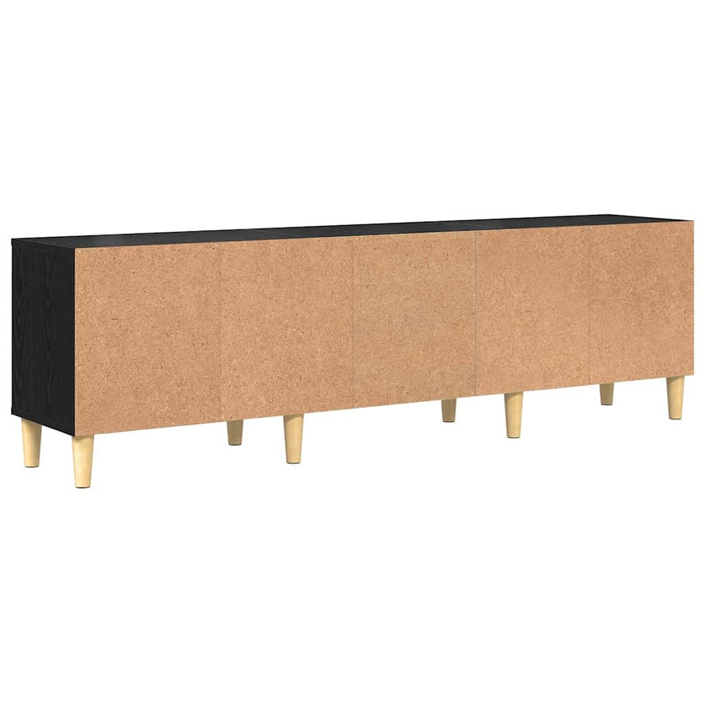 Cabinet TV Stejar negru 150 x 30 x 45 cm Lemn compozit — imaginea 8