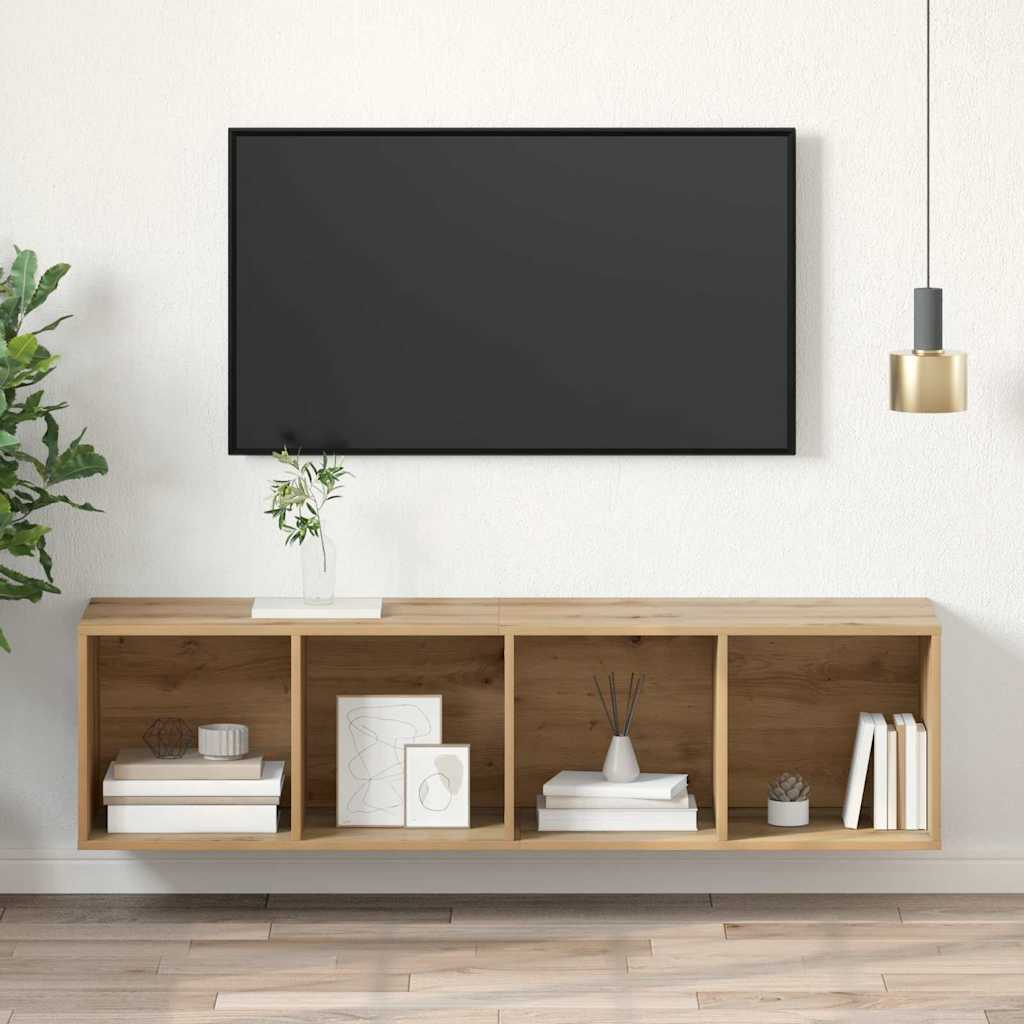 Cabinet TV stejar artizanal 37 x 37 x 142.5 cm Lemn compozit — imaginea 5