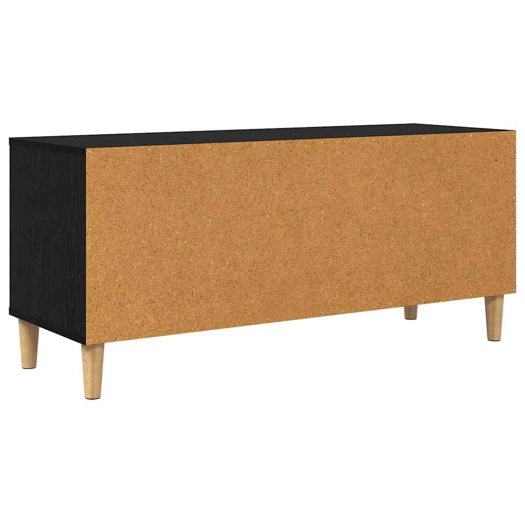 Cabinet TV Stejar Negru 100 x 34,5 x 44,5 cm Lemn compozit — imaginea 9