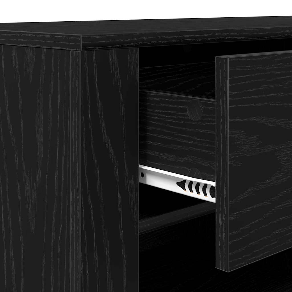Cabinet TV Stejar Negru 100 x 35 x 40 cm Lemn compozit — imaginea 10