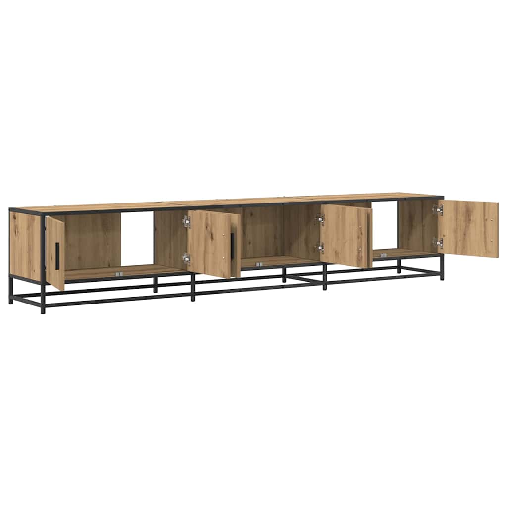 Cabinet TV stejar artizanal 210 x 35 x 41 cm Lemn compozit — imaginea 5