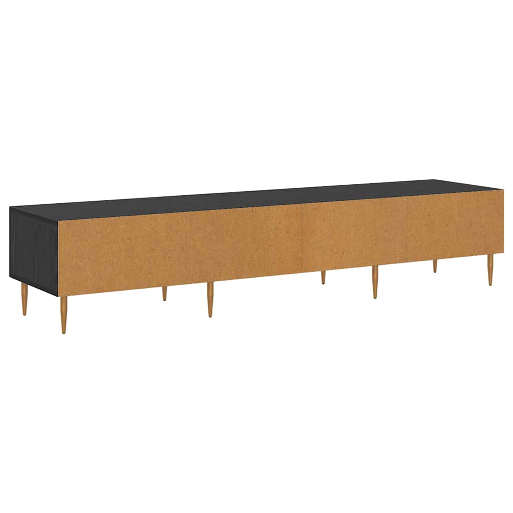 Cabinet TV Stejar Negru 150 x 36 x 30 cm Lemn compozit — imaginea 9
