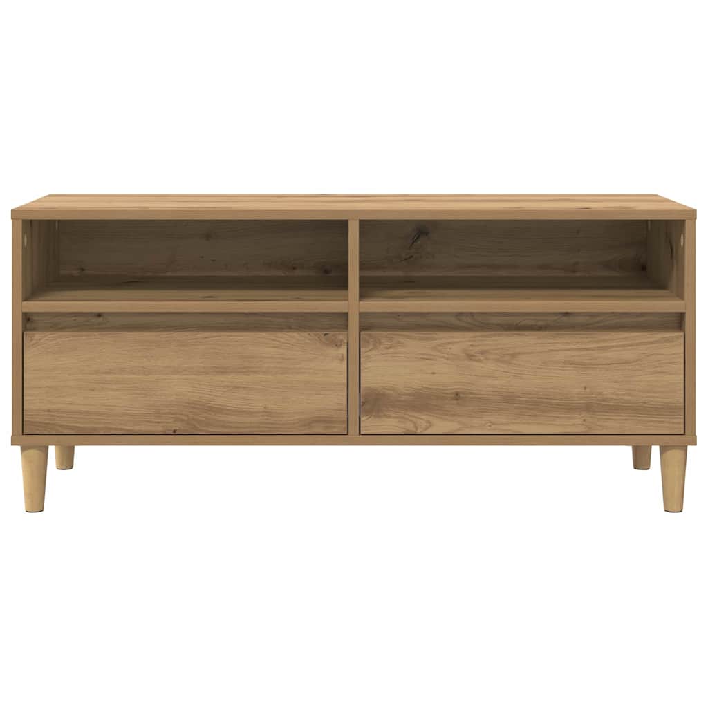 Cabinet TV Stejar Artizanal 100 x 34,5 x 44,5 cm Lemn compozit — imaginea 7