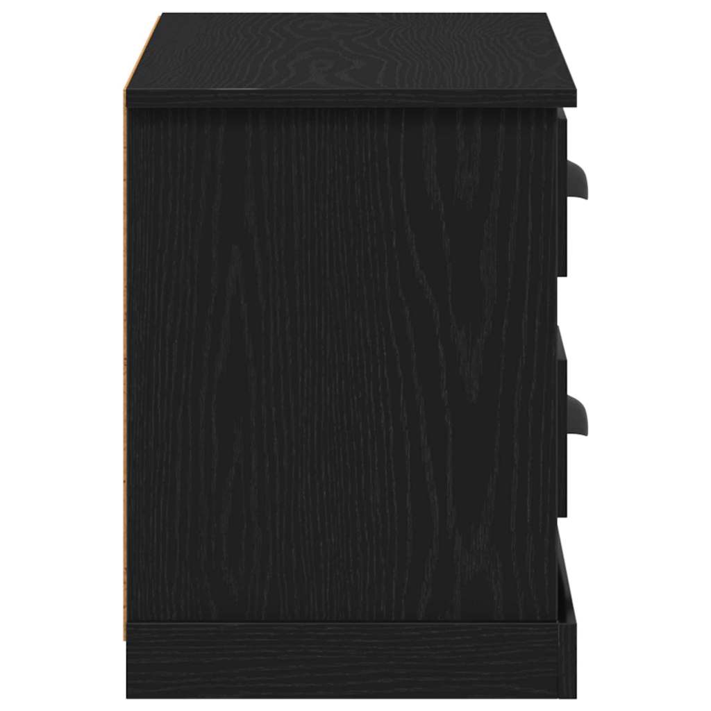 Cabinet TV Stejar Negru 99,5 x 35,5 x 48 cm Lemn compozit — imaginea 8