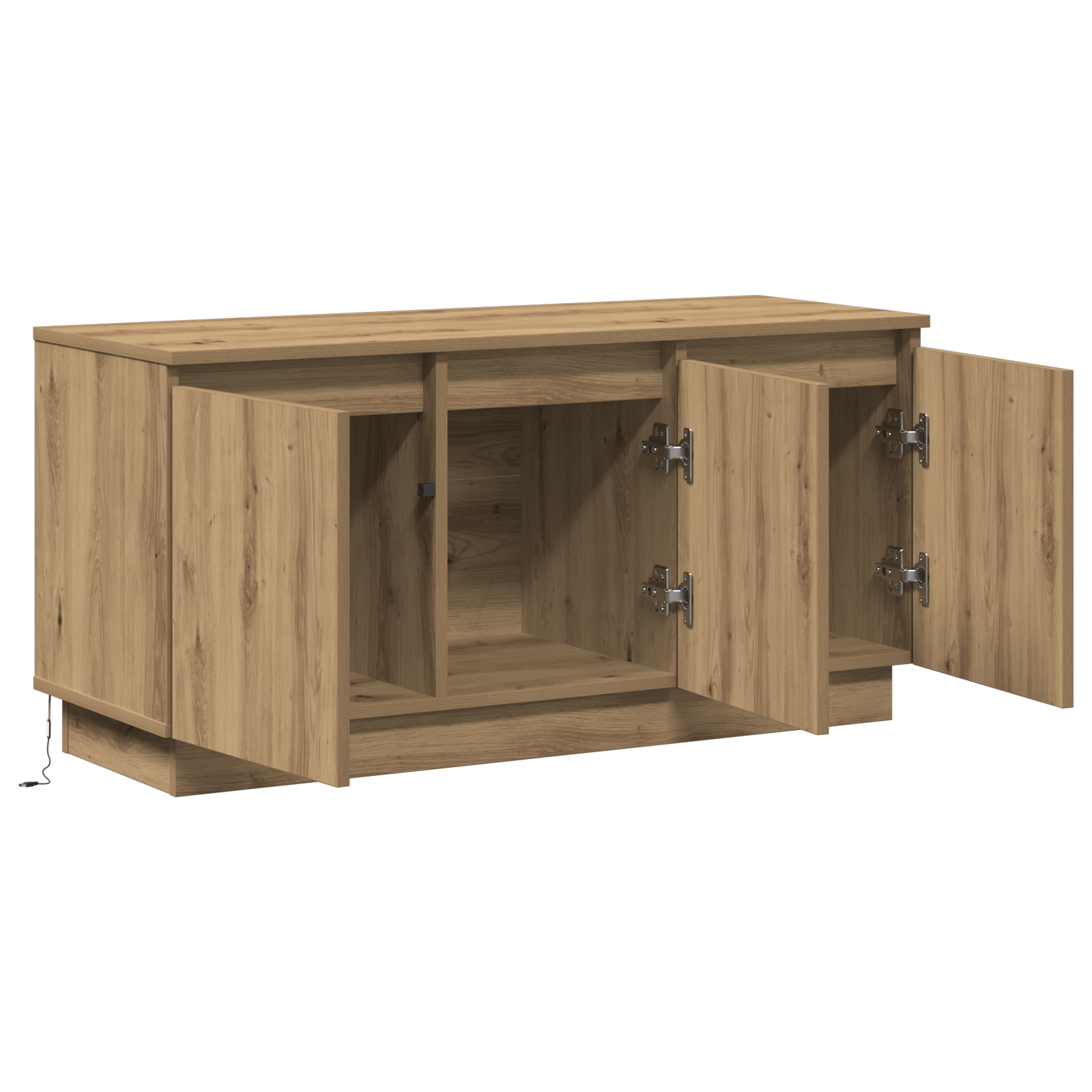 Cabinet TV Stejar Artisanal 100x38x49 cm Lemn Prelucrat — imaginea 5