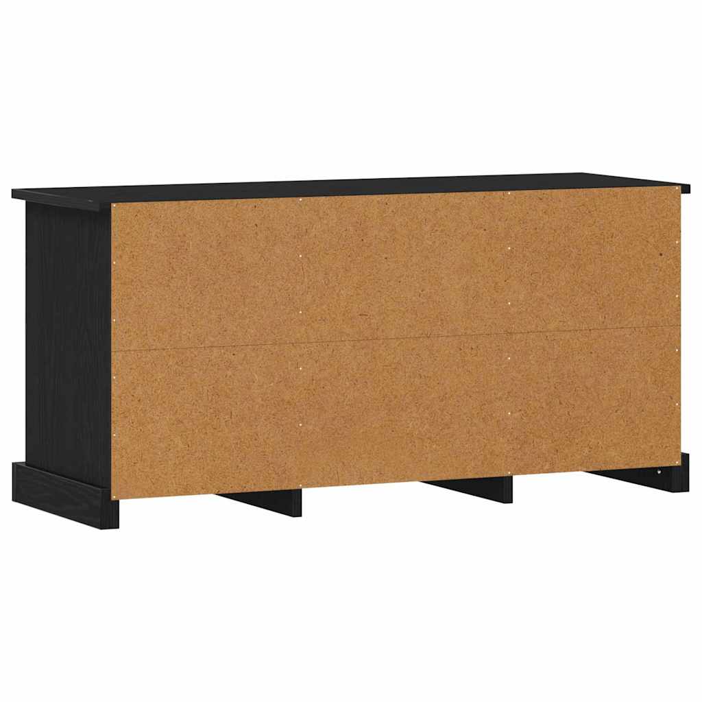 Cabinet TV Stejar Negru 99,5 x 35,5 x 48 cm Lemn compozit — imaginea 9