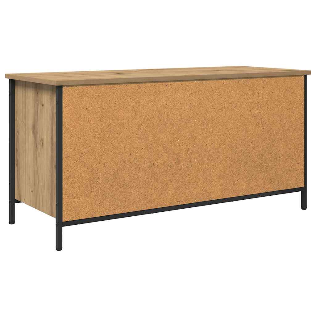 Cabinet TV Stejar Artizanal 100 x 40 x 50 cm Lemn compozit — imaginea 8