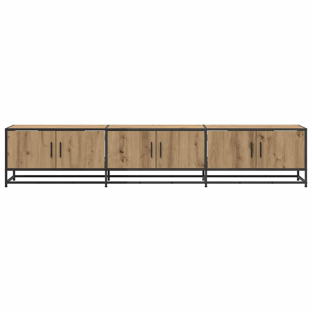 Cabinet TV stejar artizanal 210 x 35 x 41 cm Lemn compozit — imaginea 6