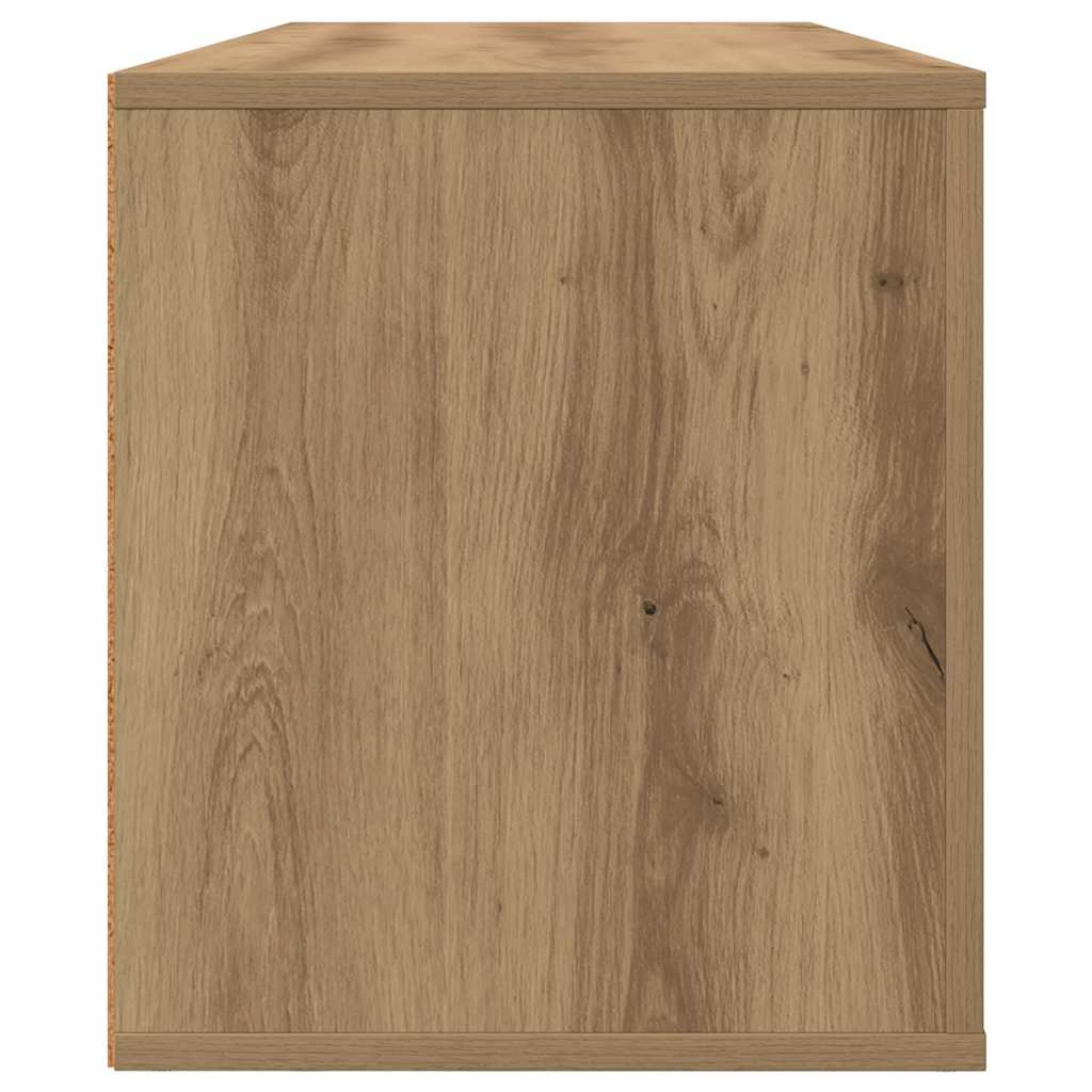 Cabinet TV Stejar Artizanal 100 x 35 x 40 cm Lemn compozit — imaginea 8