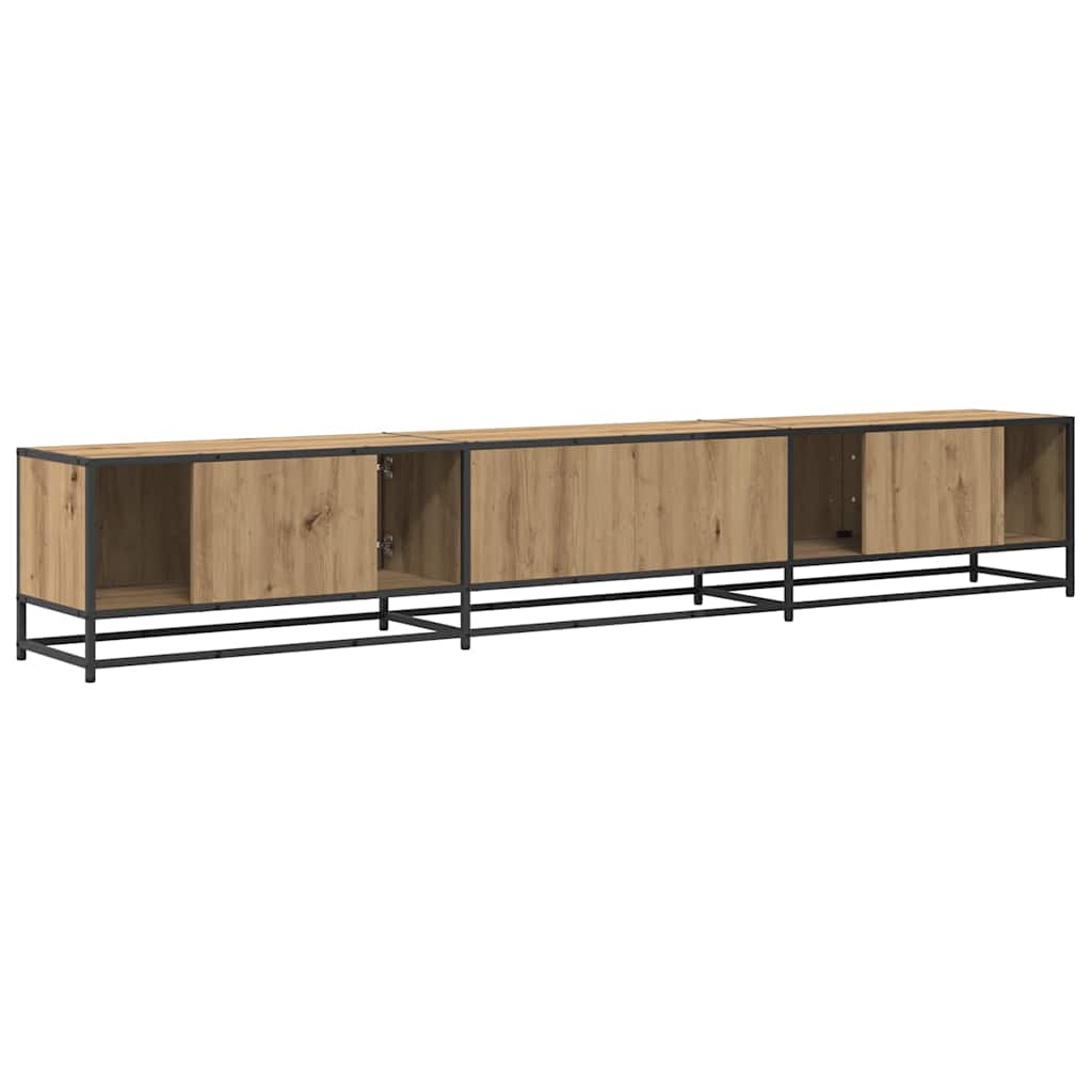Cabinet TV stejar artizanal 240 x 35 x 41 cm Lemn compozit — imaginea 8