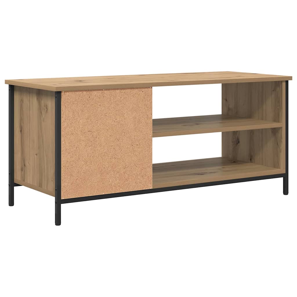 Cabinet TV stejar artizanal 100 x 40 x 45 cm Lemn compozit — imaginea 8