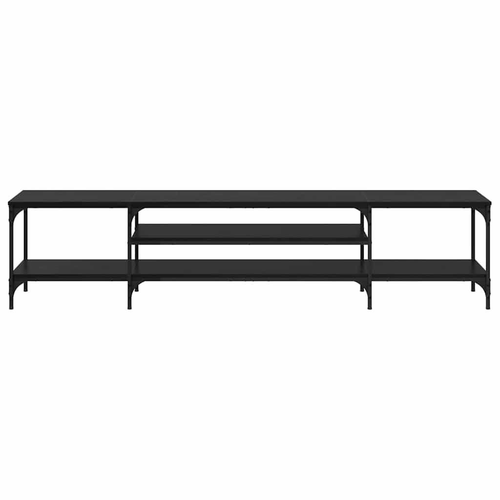 Cabinet TV Stejar Negru 201 x 35 x 45 cm — imaginea 6
