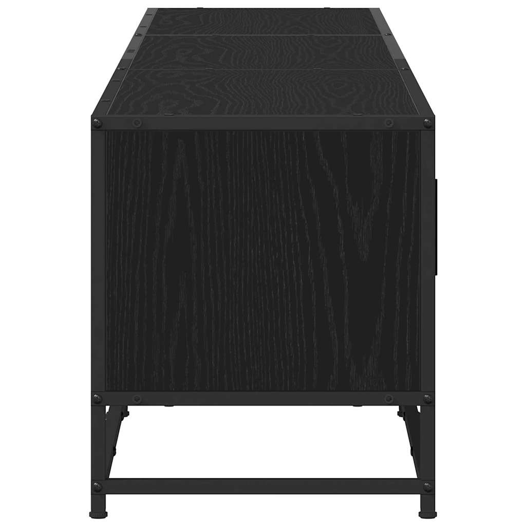 Cabinet TV Stejar negru 210 x 35 x 41 cm Lemn compozit — imaginea 7