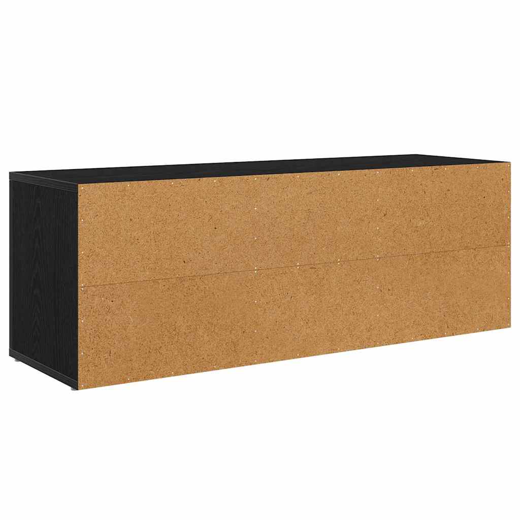 Cabinet TV Stejar Negru 100 x 31,5 x 35 cm Lemn compozit — imaginea 9