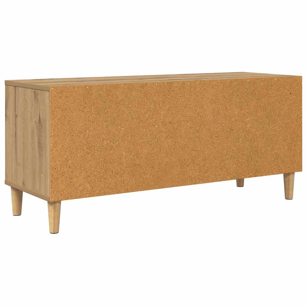 Cabinet TV Stejar Artizanal 100 x 34,5 x 44,5 cm Lemn compozit — imaginea 9