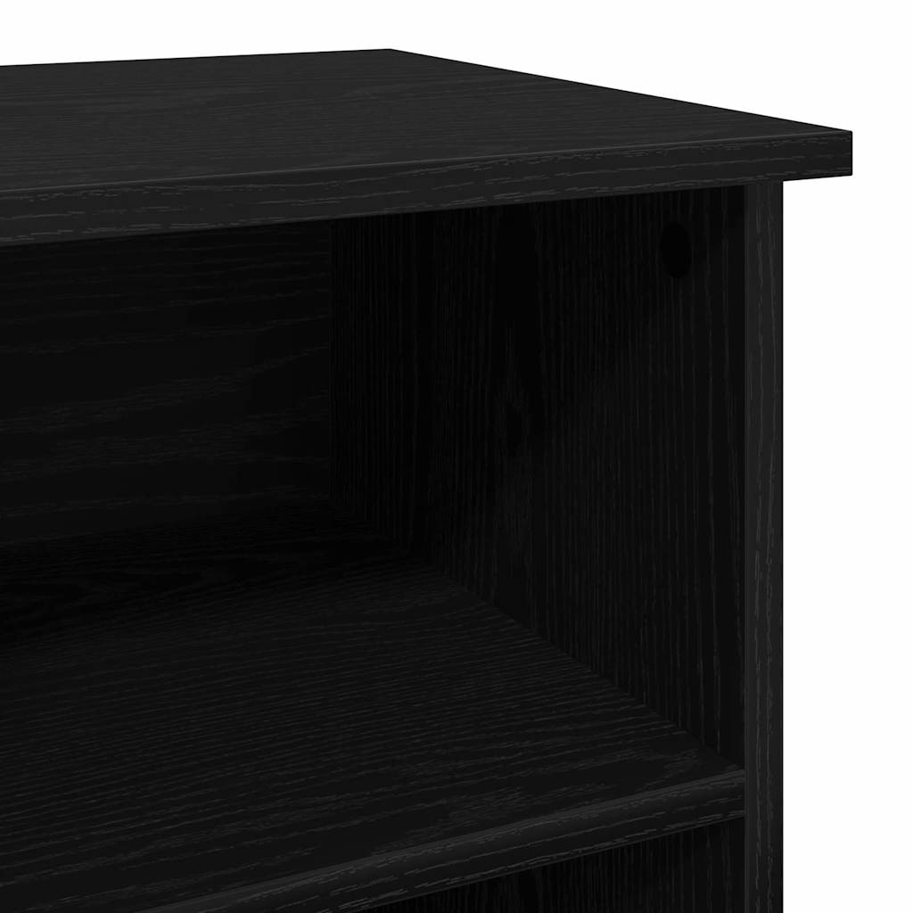Cabinet TV Stejar Negru 99,5 x 35,5 x 48 cm Lemn compozit — imaginea 10