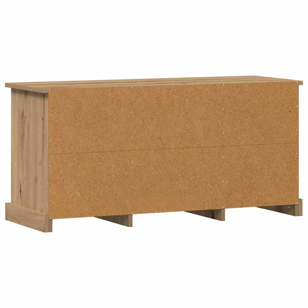 Cabinet TV Stejar Artizanal 99,5 x 35,5 x 48 cm Lemn compozit — imaginea 9