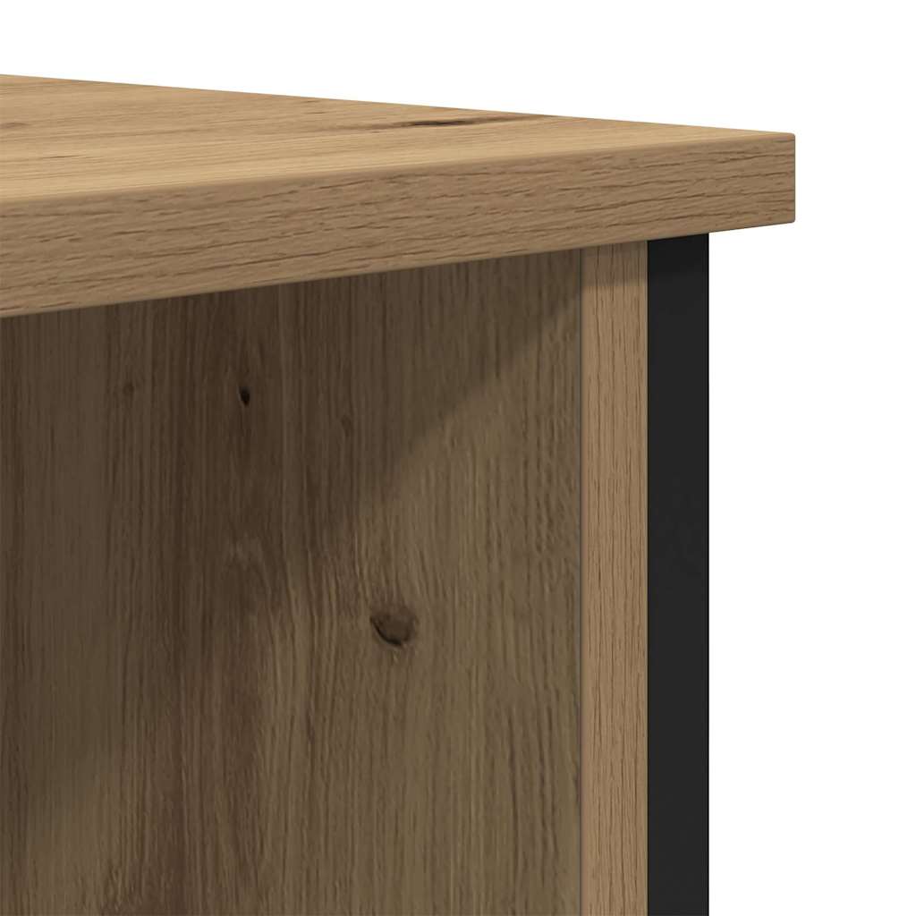 Cabinet TV Stejar Artizanal 100 x 40 x 50 cm Lemn compozit — imaginea 9