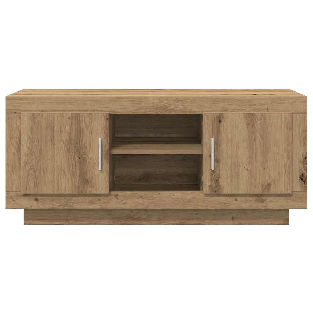Cabinet TV Stejar Artizanal 102 x 35 x 45 cm Lemn compozit — imaginea 7