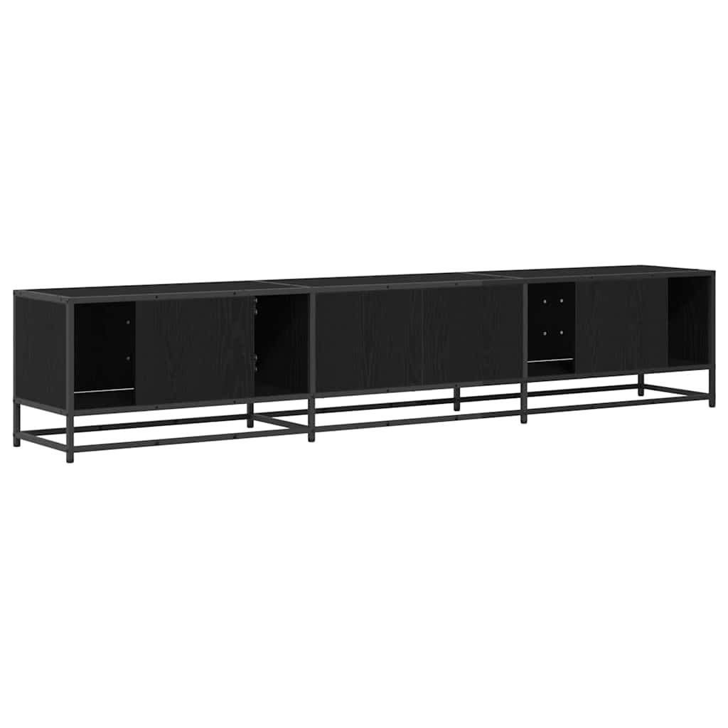 Cabinet TV Stejar negru 210 x 35 x 41 cm Lemn compozit — imaginea 8