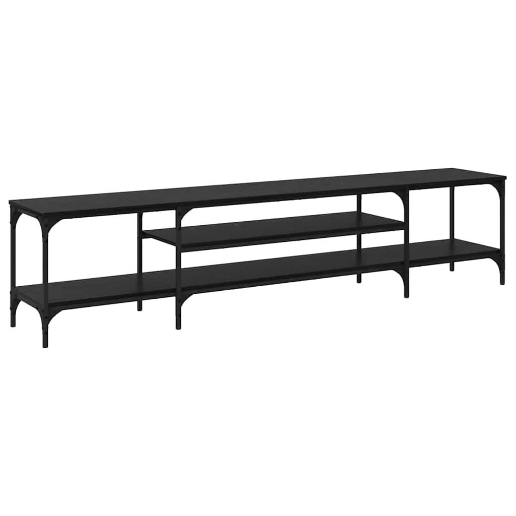 Cabinet TV Stejar Negru 201 x 35 x 45 cm — imaginea 8