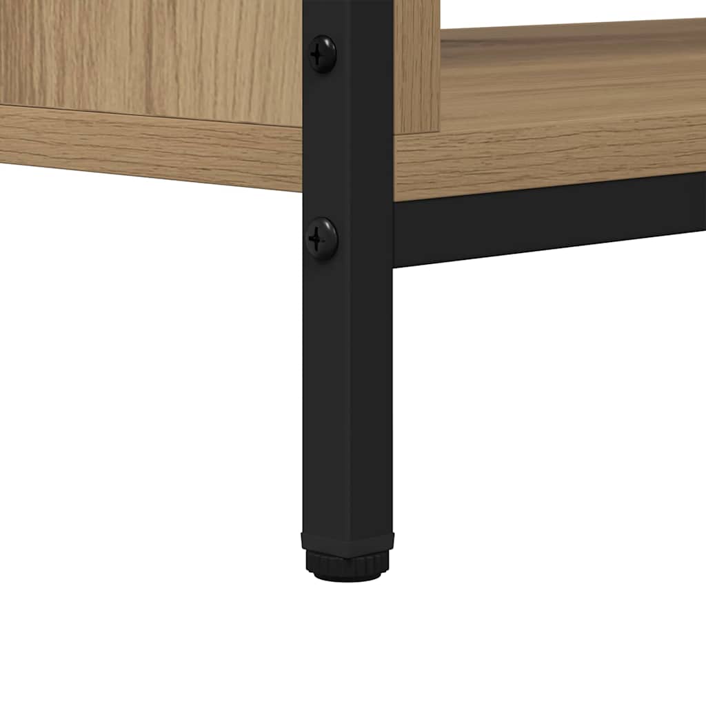 Cabinet TV stejar artizanal 100 x 40 x 45 cm Lemn compozit — imaginea 10