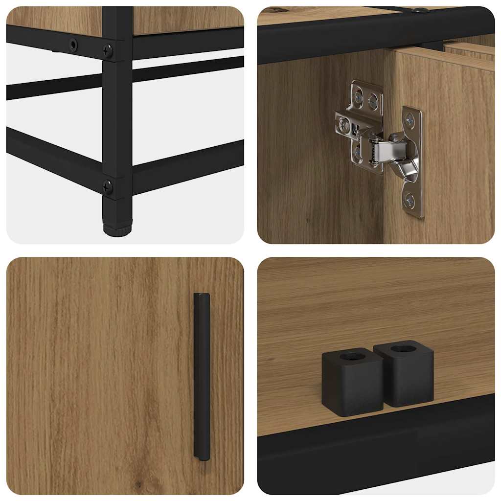 Cabinet TV stejar artizanal 210 x 35 x 41 cm Lemn compozit — imaginea 9