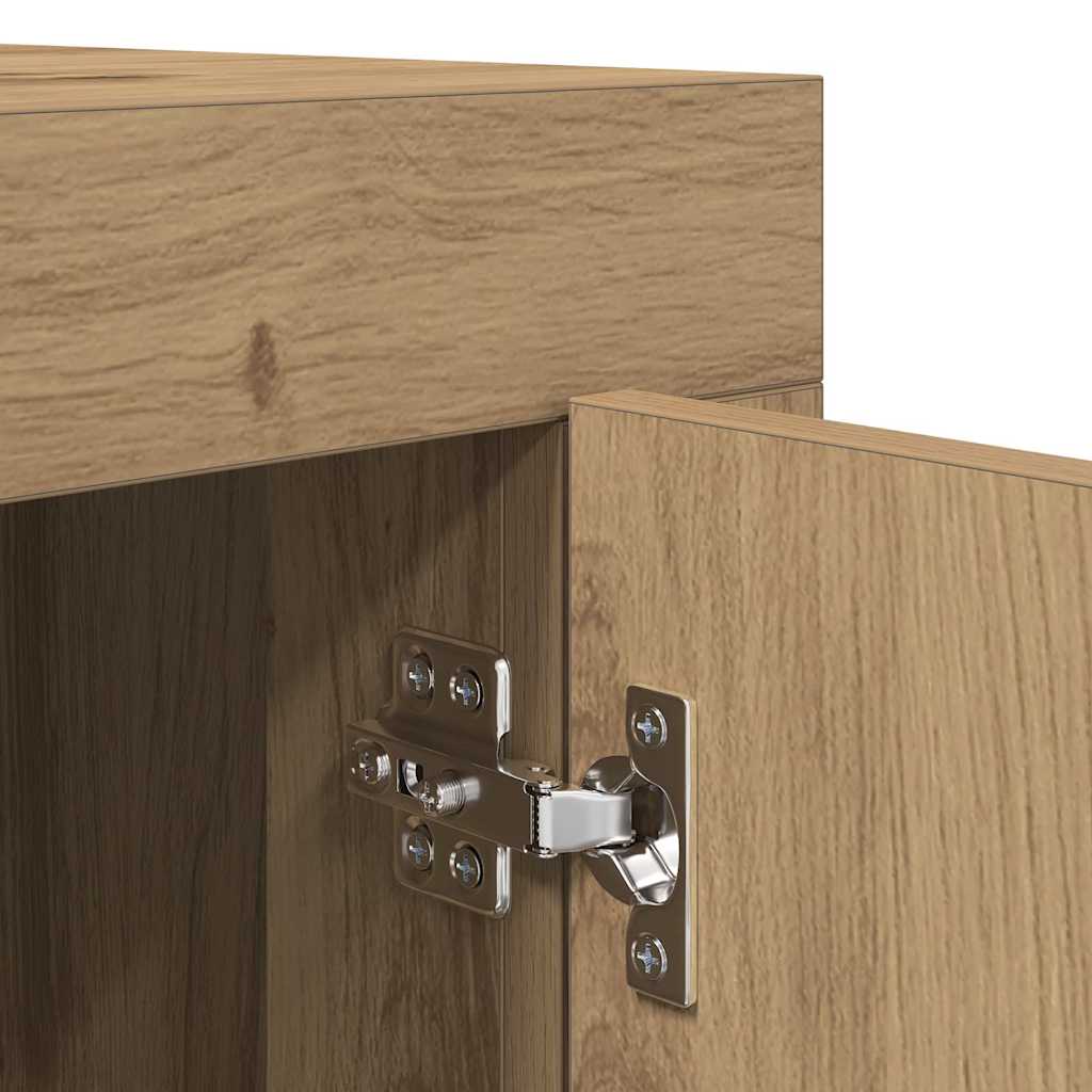 Cabinet TV Stejar Artizanal 102 x 35 x 45 cm Lemn compozit — imaginea 10