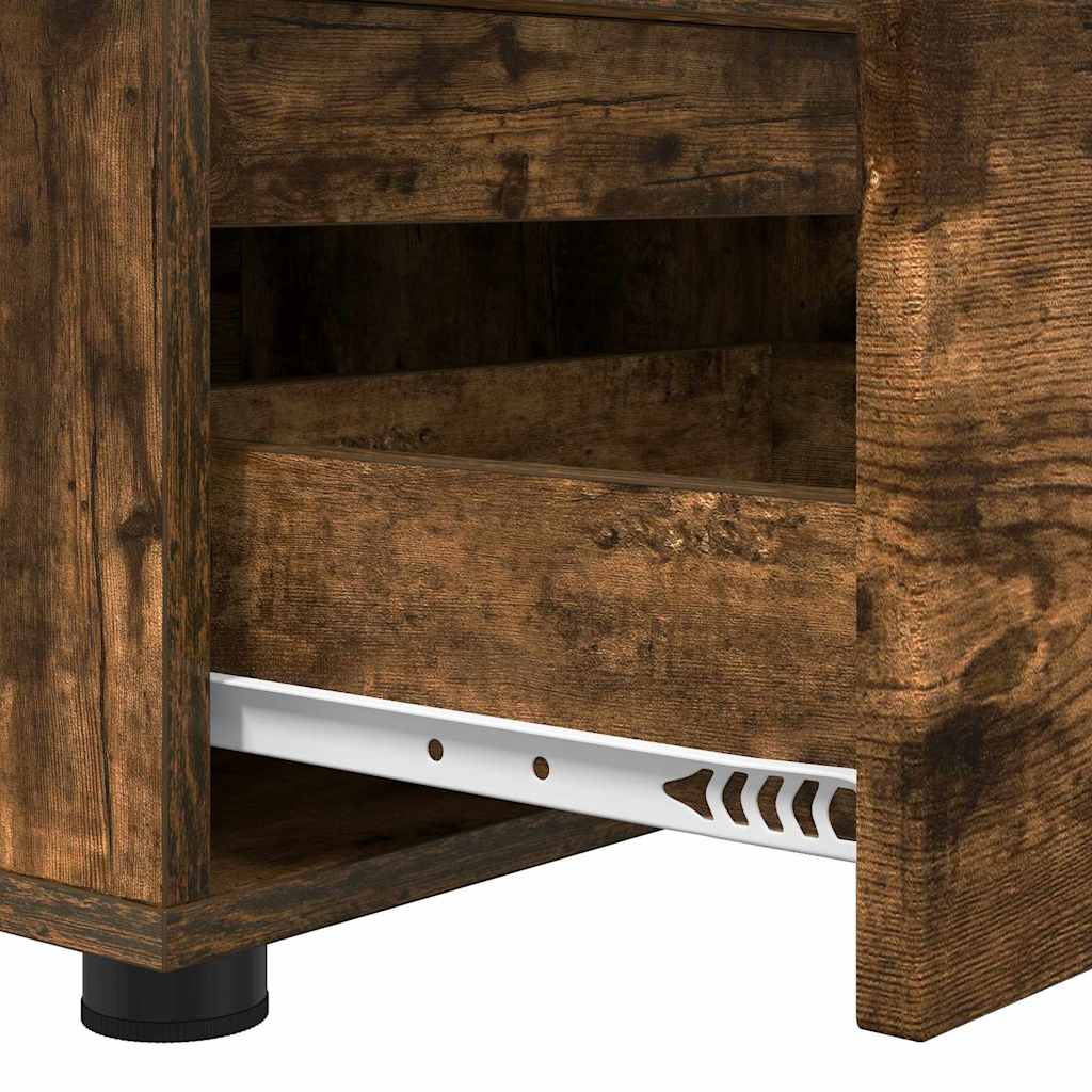 Cabinet TV Stejar fumuriu 100 x 48 x 43 cm Lemn compozit — imaginea 10