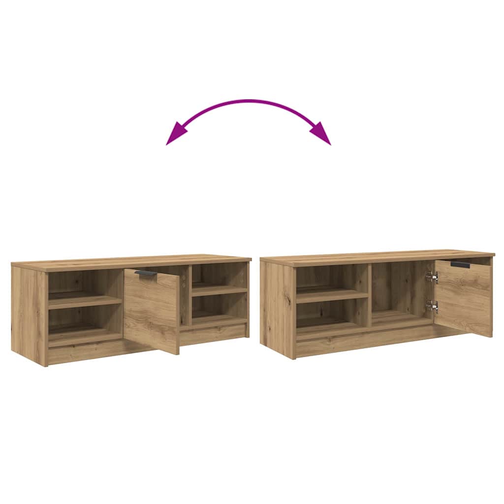 Cabinet TV Stejar Artizanal 102 x 35 x 36,5 cm Lemn compozit — imaginea 11